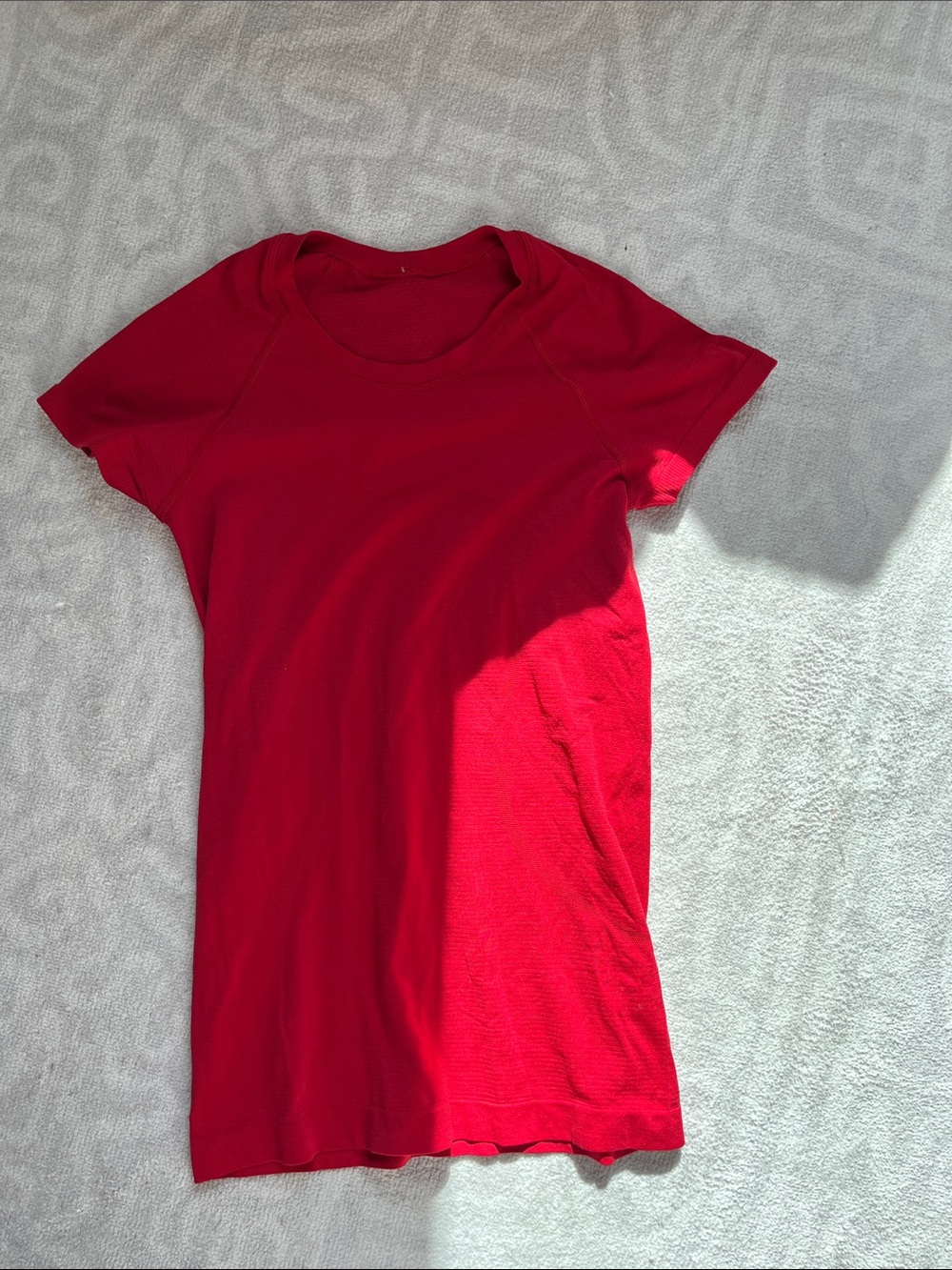 lululemon athletica Bright Red Short-Sleeve Crew Tee